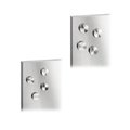 Blomus Blomus 66784  MURO Set of 4 Magnets Stainless Steel with anti-scratch base-25 cm 66784